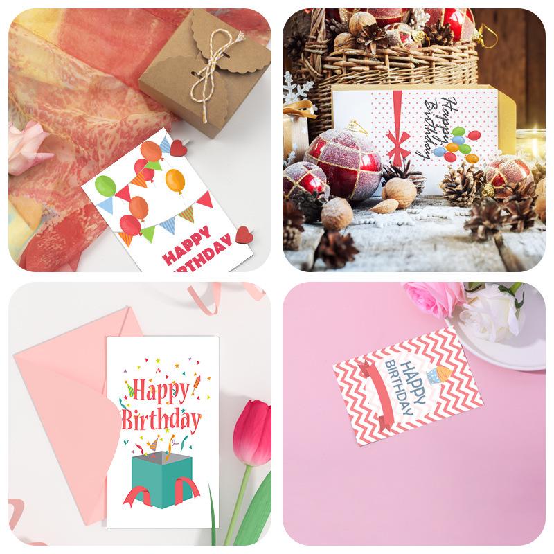 50-Pack Creative Birthday Celebration Cards for Party Decorations and Gifts