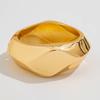 Stackable Wide Bangles Irregular Arm Cuff Bracelets Trendy Chunky Gold Bangle Bracelets  For Women