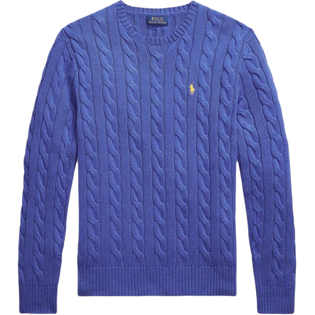 

Polo Ralph Lauren Лого Однотонный С круглым вырезом Длинный рукав Вязаный свитер Мужской свитер Синий 710775885-514 M