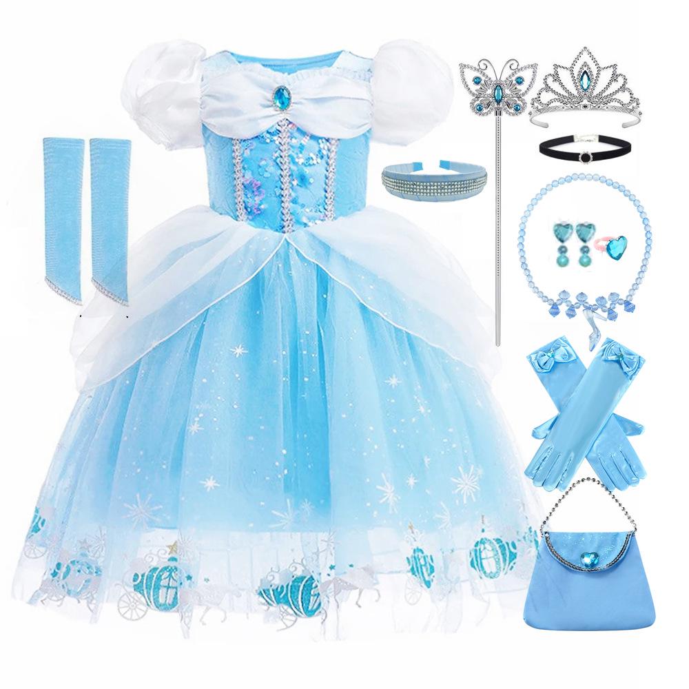 Cinderella Prinzessin Sommerkleider – Flauschiger Rock für Mädchen für Auftritte