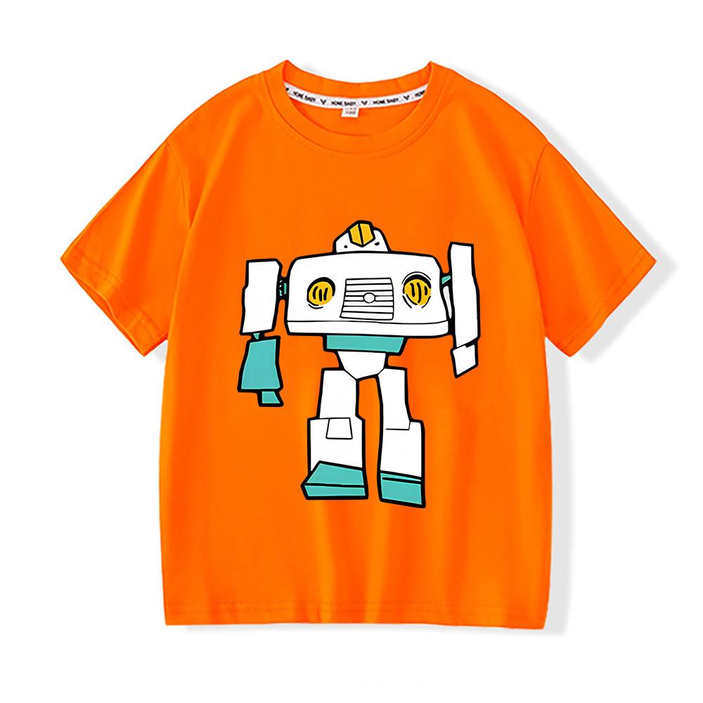 HELLO CARBOT Robots Anime T-shirt Kawaii Cotton Children Tee-shirt Short Sleeve Boys/Girls Tshirt Summer Tops Graphic Tee-shirt