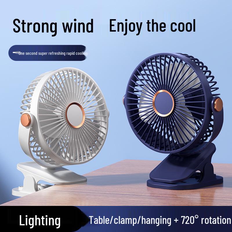 Portable Silent Clip Fan: High Power, Rechargeable, Desktop/Desktop & Dorm-Friendly