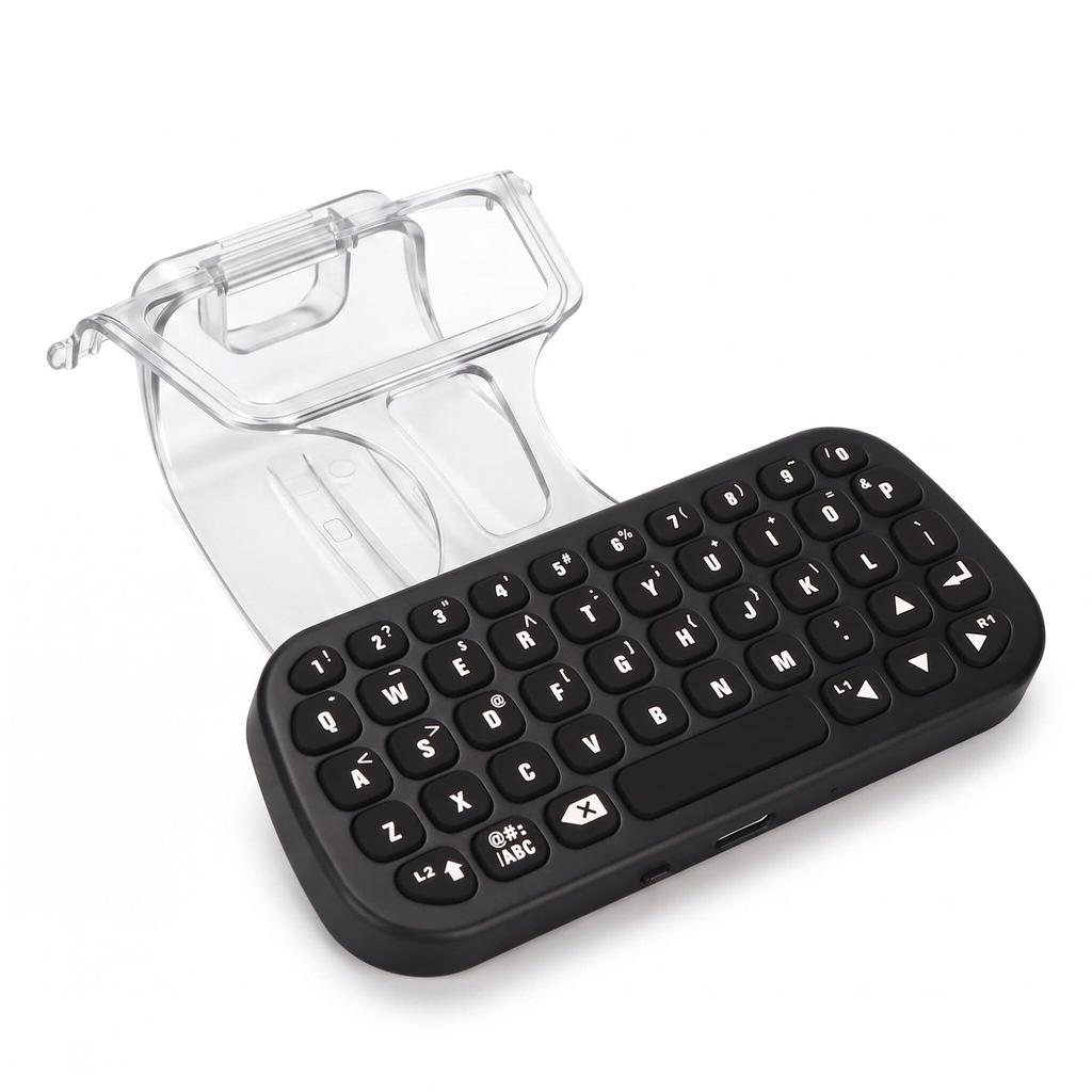 Game Controller Keyboard for Bluetooth Wireless Game Chat Pad Keypad with External Gamepad Console, Backlight/Stand, Keyboard, Built-in