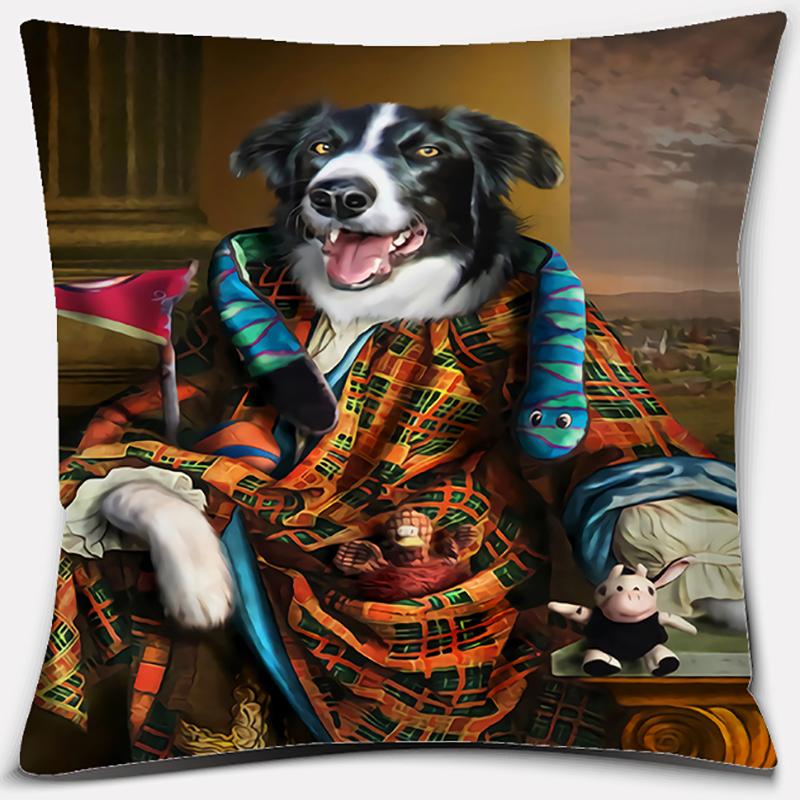 Seria portretów psów Wzór Poszewka na poduszkę Kwadratowa Dekoracja domu i biura