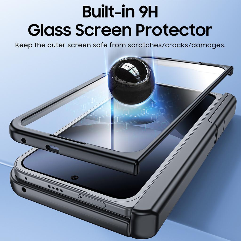 Magnetic for Google Pixel 10 Pro Fold Phone Case with Stand,Fit for Magsafe,Hinge Protection,Built-in Dual Hidden Kickstand,Screen Protector-Black