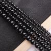 Grade A Black Agate Round Beads for DIY Jewelry, Handmade Semi-finished Loose Beads for Bracelets and Necklaces