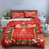 Christmas Themed Patchwork Bedding Set Bedding set (1 duvet cover, 2 pillowcases, duvet not included)