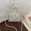 Hot Selling Pearl Decor Bag Summer New Women Crossbody Bag Hollow Out Design Fashi Handbag Casual Daily Shoulder Bags