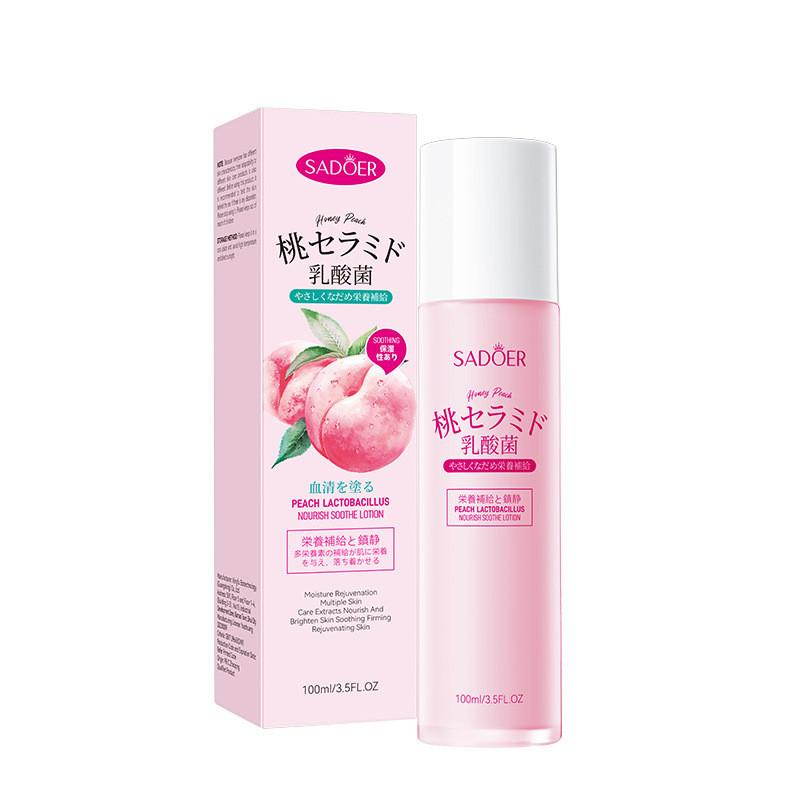 Sadoer Pfirsich Laktobazillus Nährende Beruhigende Lotion Für Feuchtigkeitsspendende Haut Mit Feuchtigkeitsspendenden Eigenschaften 100ml Ideal Für Alle Hauttypen