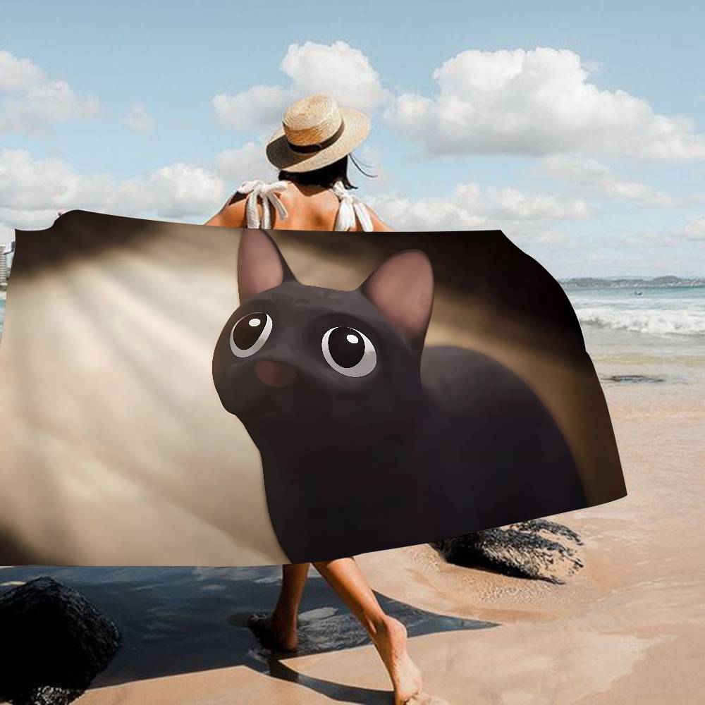 

Movie F-Flow Cat Big Microfiber Beach Towels Quick Dry Towel Sand Beach Towels Pool Towel For Travel Swim Pool Yoga W30*H60(CM)
