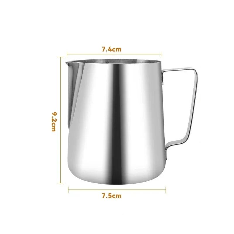 350ml džbány na mléko Módní nerezová ocel Mléko Craft Džbán na napěnění mléka Džbán na napěnění kávy Latte Umělecký džbán Džbán Šálek na hrnek