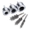 3PCS Metal Copper Pipe Cleaner Set with with 3Pcs Steel Pipe Cleaning Brushes for Refrigeration Ventilation