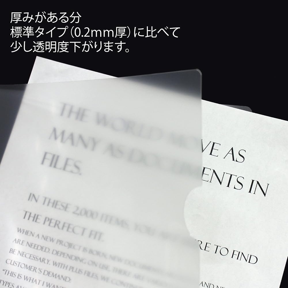 PLUS Clear Folder Thick 0.3mm (Rounded Corners) 20 Sheets FL-186HO 89-176