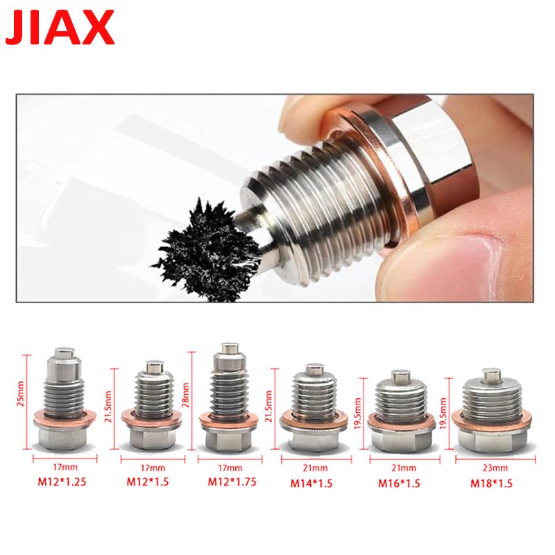 Magnetic Oil Pan Drain Plug M10-M22 Stainless Steel with Strong Neodymium Magnet and Copper Washer for Car Engine Fuel System Fittings7