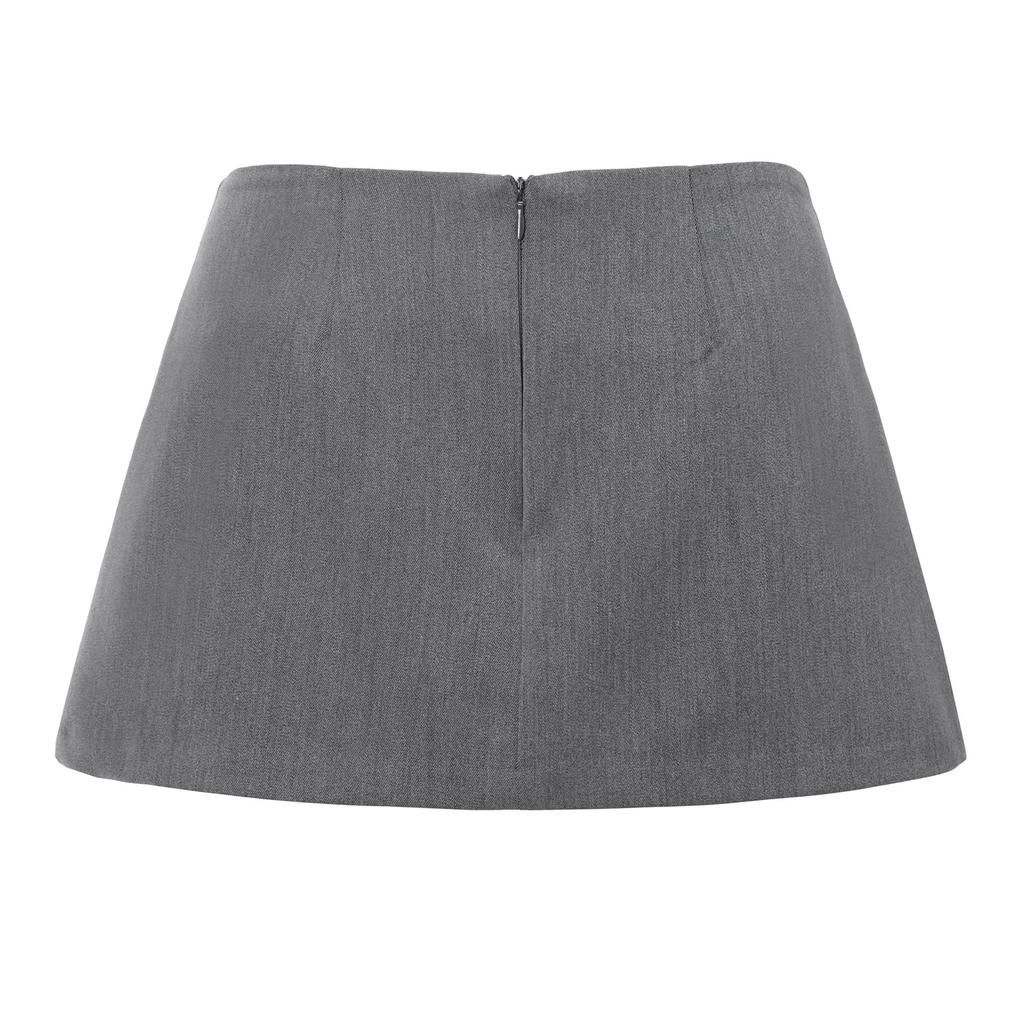 Kakipointeu Mini Skirt Pants (Gray)