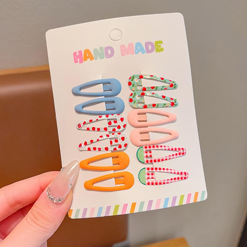 

6/12 шт. Детские милые красочные заколки для волос в виде капли воды, милые сплавные заколки для волос для девочек, детские аксессуары для волос