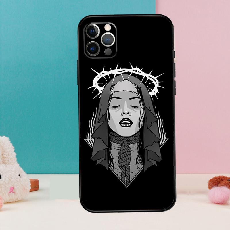 Nun Pop Art Phone Case For iPhone 17 Air 16 15 14 13 12 11 Pro Max 12 13 mini 15 16 Plus 16e Cover Coque