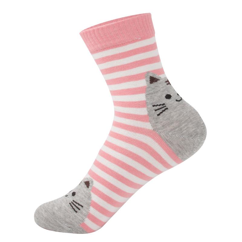 Stripes Crew Women s Socks Anti-Bacterial Casual Cotton Socks Autumn Students Sports Standard Leisure Fashion women s cotton socks