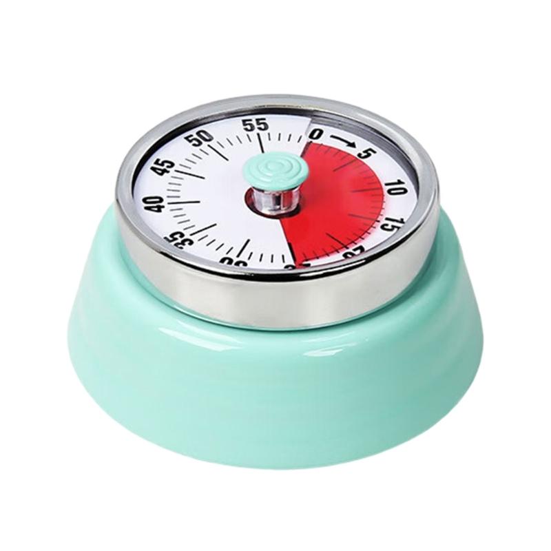 No Battery Mechanical Kitchen Timer Stainless Steel Visual Countdown Time Management For Cooking Baking Easy Operation