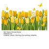 Adesivo per Finestra Fiore di Tulipano, Decalcomanie Floreali Primaverili con Farfalle per Festa di Primavera Casa Scuola Ufficio Negozio Decorazione Vetro