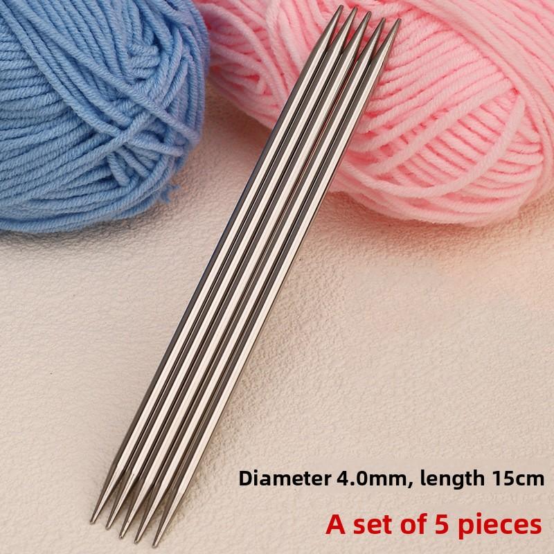 Agujas de tejer de acero inoxidable, Ganchos de ganchillo, Agujas de puño de 15 cm, Calcetines tejidos a mano, Herramientas especiales para tejer para hacer muñecas, Agujas cortas