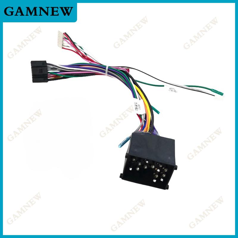 Car 16Pin Power Wiring Harness Cable Adapter With Canbus For BMW E46/E39(1995-2000)/E53(99) Install Aftermarket Android Stereo