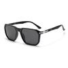 2025 Square Frame Polarized Photochromic Sunglasses for Outdoor Driving and Fishing with Spring Temples