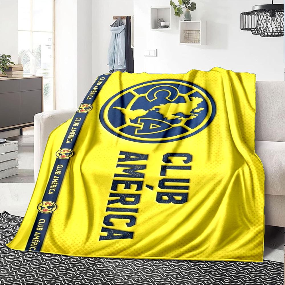 Club América Print Flannel Blanket High Quality Warm Comfortable Cover for All Seasons Perfect for Gifts Home Decor