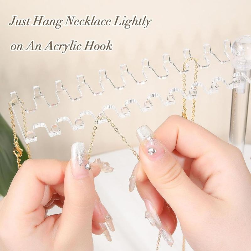 Jewelry Stand Necklace Holder Acrylic Jewelry Display Holder Bracelet Hanging Organizers for Bangles Watch Bracelets