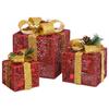 VidaXL Decorative Christmas Gift Boxes 3 Pcs Outdoor Indoor Luminous Holiday Decoration Christmas Boxes 329767