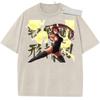 Soi Fon BLEACH Anime Shihouin Yoruichi T Shirt Washed Oversized T-shirt Men Women Summer 100% Cotton Short Sleeve Tees Clothes