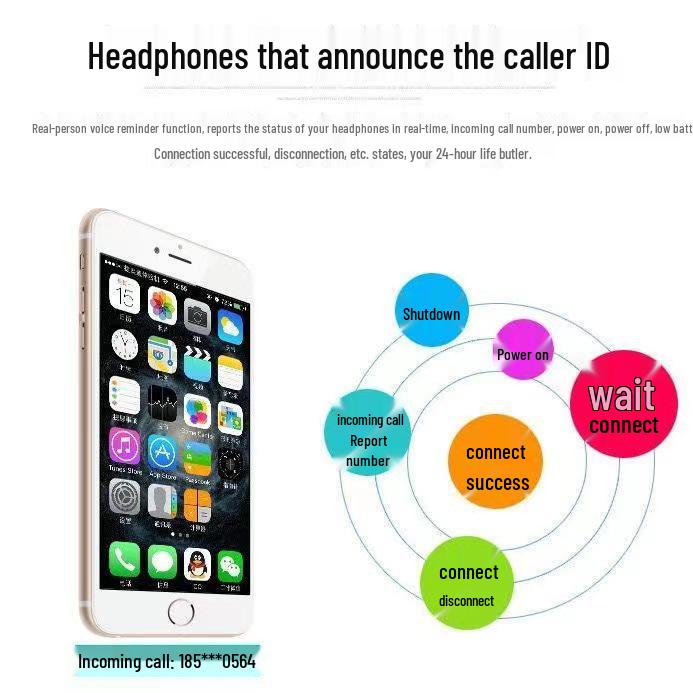 Model K36 Bluetooth Business Sports Headset with Retractable Cord and Call Vibration Alerts