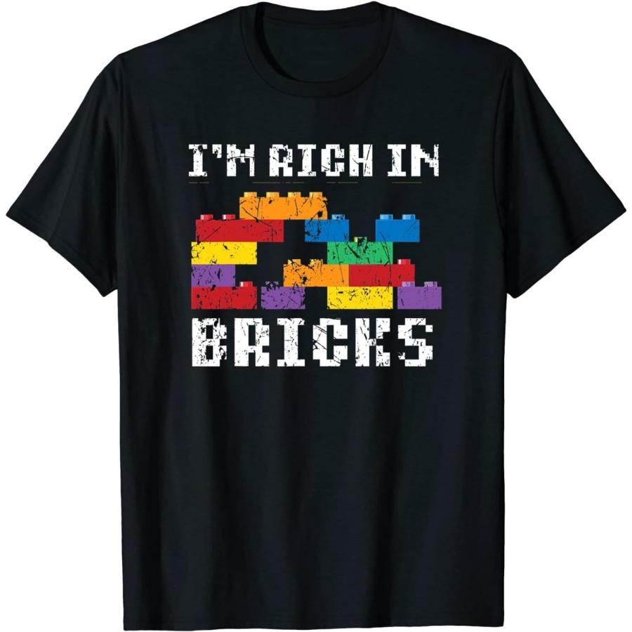 

PQHSHOP I m Rich in Bricks Master Builder Building Blocks T-Shirt, Long Sleeve Shirt, Sweatshirt, Hoodie S різнокольоровий