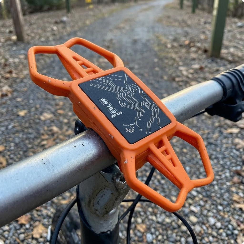 Cycle Phone Holder Secure Grip Bike Phone Holder Handlebar Mobile Accessory Stable Patterned Surface