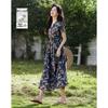Demana Oxygen Pure Cotton V-Neck Printed A-Line Summer Dress