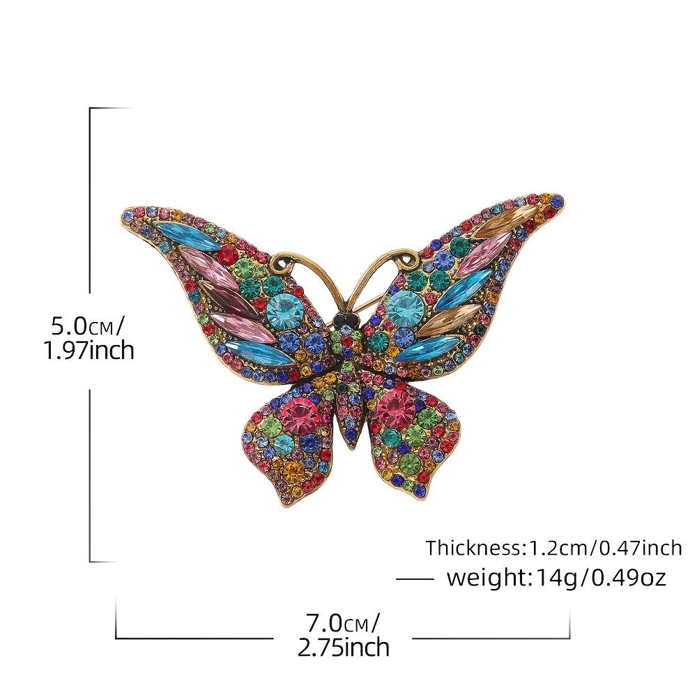 Women Vintage Rhinestone Brooch Elegant Crystal Decorative Pin Fashion Jewelry Accessory for Suits Coats Jackets Dresses and Special Occasions