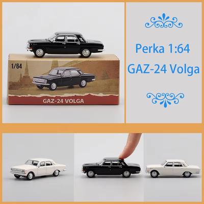 Perka 1:64er Maßstab GAZ-24 Wolga Legierung Auto Modell Ornament Souvenir Ausstellungsstück Sammlung Hobby Geschenk