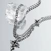 Trendy Hip Hop Cross Pendant Cuban Chain Necklace For Men Jewelry