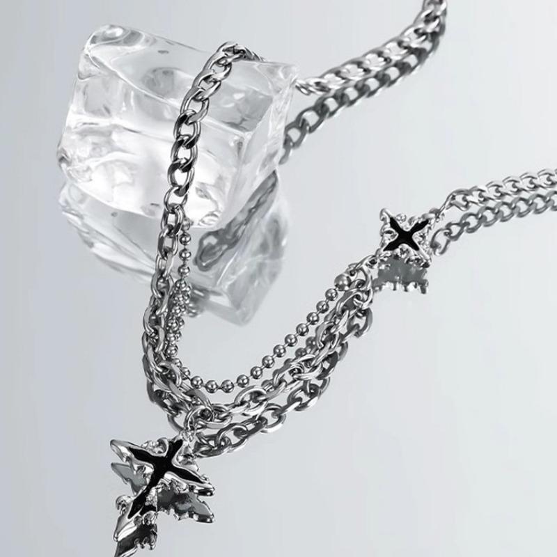 Trendy Hip Hop Cross Pendant Cuban Chain Necklace For Men Jewelry