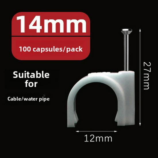 Clous en acier, fils et serre-câbles (4-50mm) - Pinces carrées et rondes en plastique/nylon