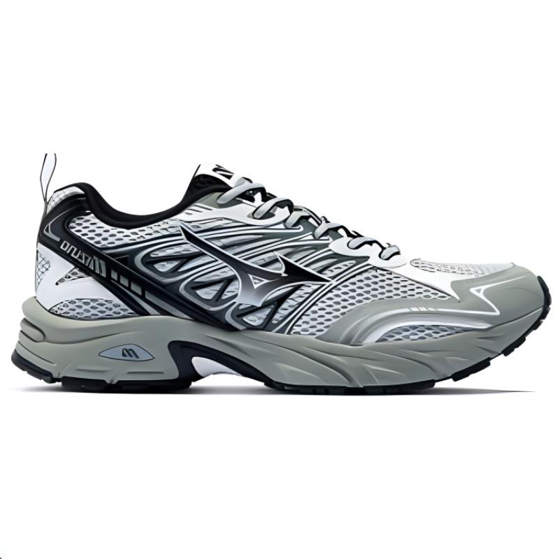 Mizuno LG 2000 Comfortable Breathable Shock Absorbing Non-Slip Low-Top Running Shoes Unisex Sneakers Light-Gray Black Dark-Green D1GH230209