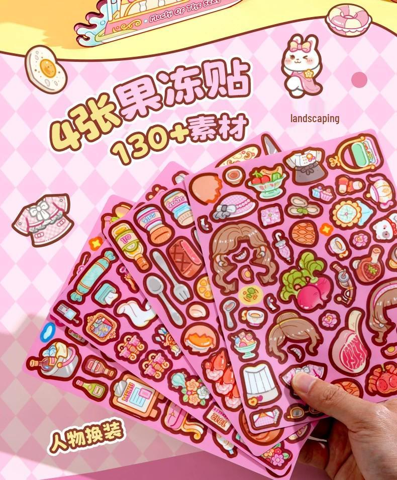 Mochi Jelly Stickers Quiet Book: Handmade DIY Planner for Girls - Creative Children's Toy