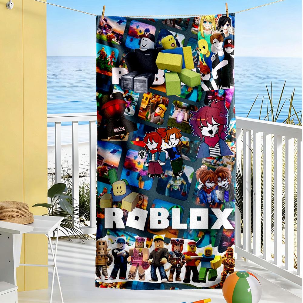 Roblox Strandtuch Superweiche Mikrofaser Schnelltrocknendes Gewebe Bequem Leicht Perfekt für Reisen Yoga Camping und Schwimmen