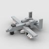 Moc A-10 Kampfflugzeug Flugzeug Militärische Bausteine Thunderbolt II Angreifer US Air Force Flugzeugmodell Steine Kinderspielzeug