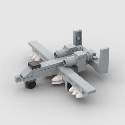 Moc A-10 Fighter Aircraft Plane Military Building Blocks Thunderbolt II Attacker US Air Force Aircraft Model Bricks Kids Toys