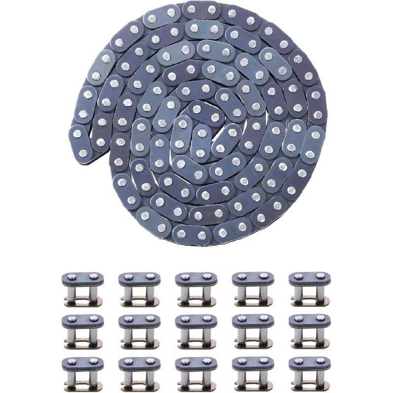 KAMIER T8F Drive Chain 134 Links Heavy Duty For 49Cc 50Cc 2-Stroke GB Syx Moto Holeshot Metotec Xtreme X-Pro SSR Coolster Kids Pit Dirt Bike 4C 47Cc