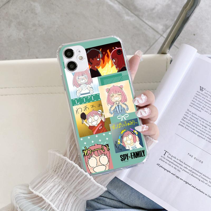 Lovely Cartoon Anime SPY×FAMILY Clear Phone Case For iPhone 14 12 13 Mini 11 Pro 8 7 6 6S Plus X XR XS Max SE 3 2022 2020 Cover