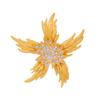 Vintage Luxury Flame Starfish Brooch Marine Life Rhinestone Premium Corsage Blazer Jacket Collar Pin Unisex Badges
