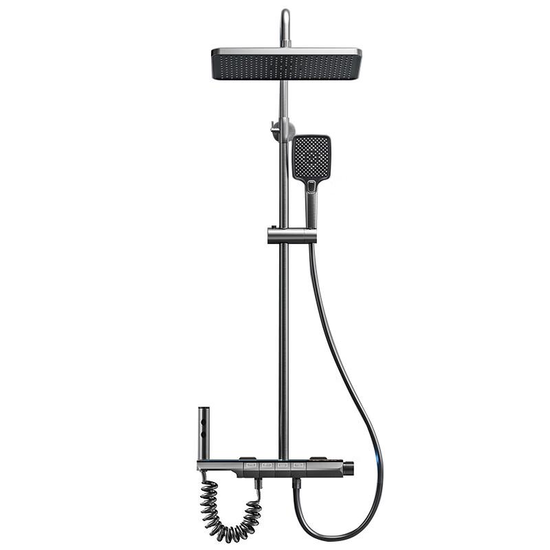 TLXT Gunmetal Grey Thermostatic Digital Display Shower Set