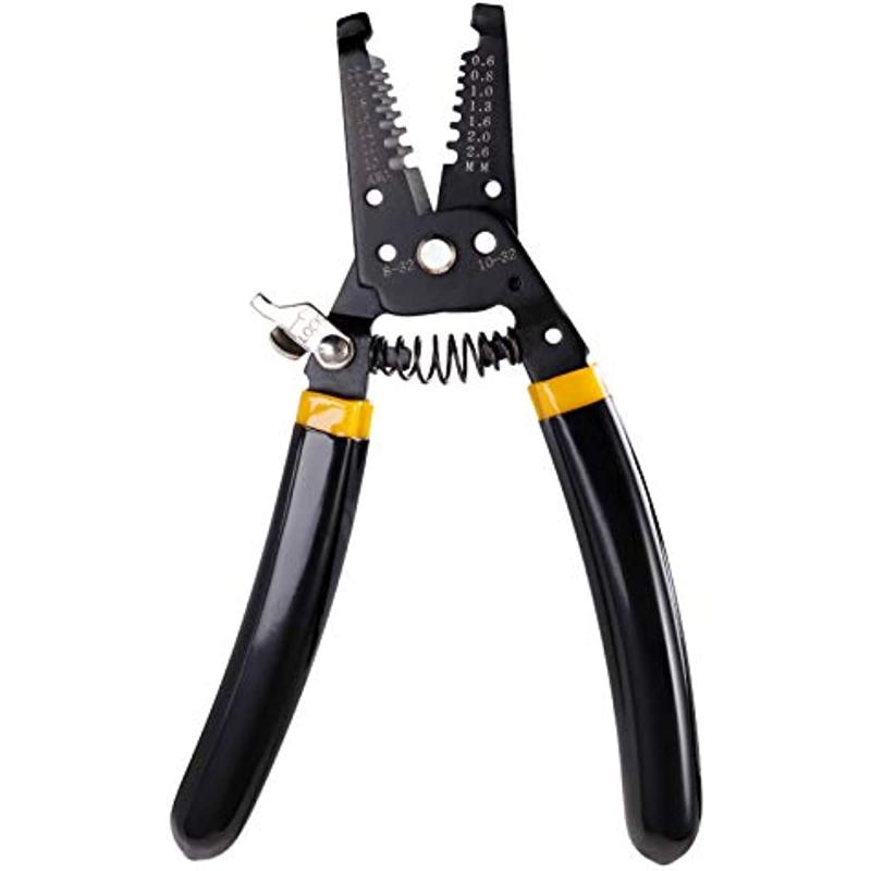 

7-Inch Wire Stripper, 10-22AWG Cutting and Crimping Device, Multi-Functional manual Tool for Copper Wire Stripper, professional 7.2inch чёрный